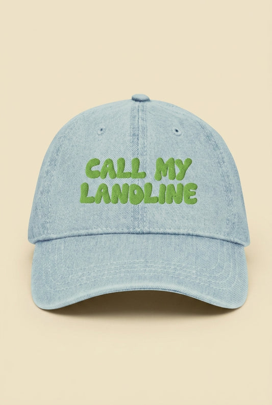 The Call My Landline Hat (Y2K Denim Edition)